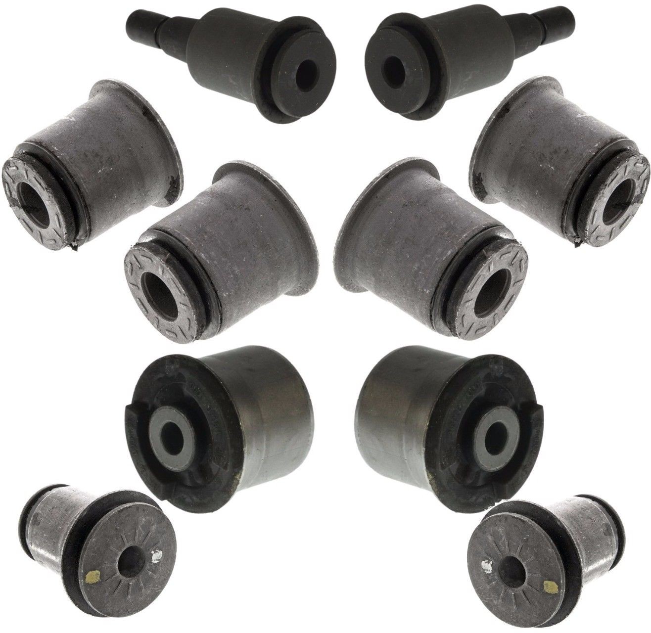 Moog® SET-MOK200270 Front, Upper and lower, Frontward and Rearward Arm Control Arm Bushing, Set of 8