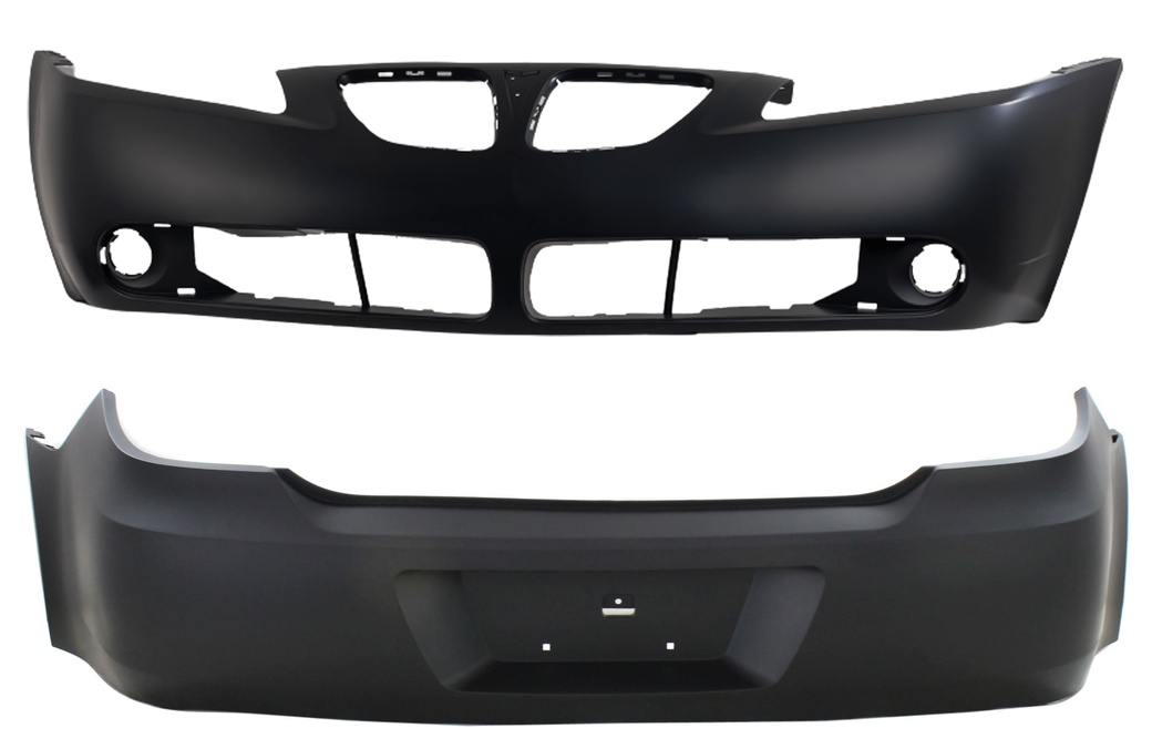Replacement Bumper Cover Primed, Front & Rear, 1-year unlimited-mileage warranty SET-P010318P