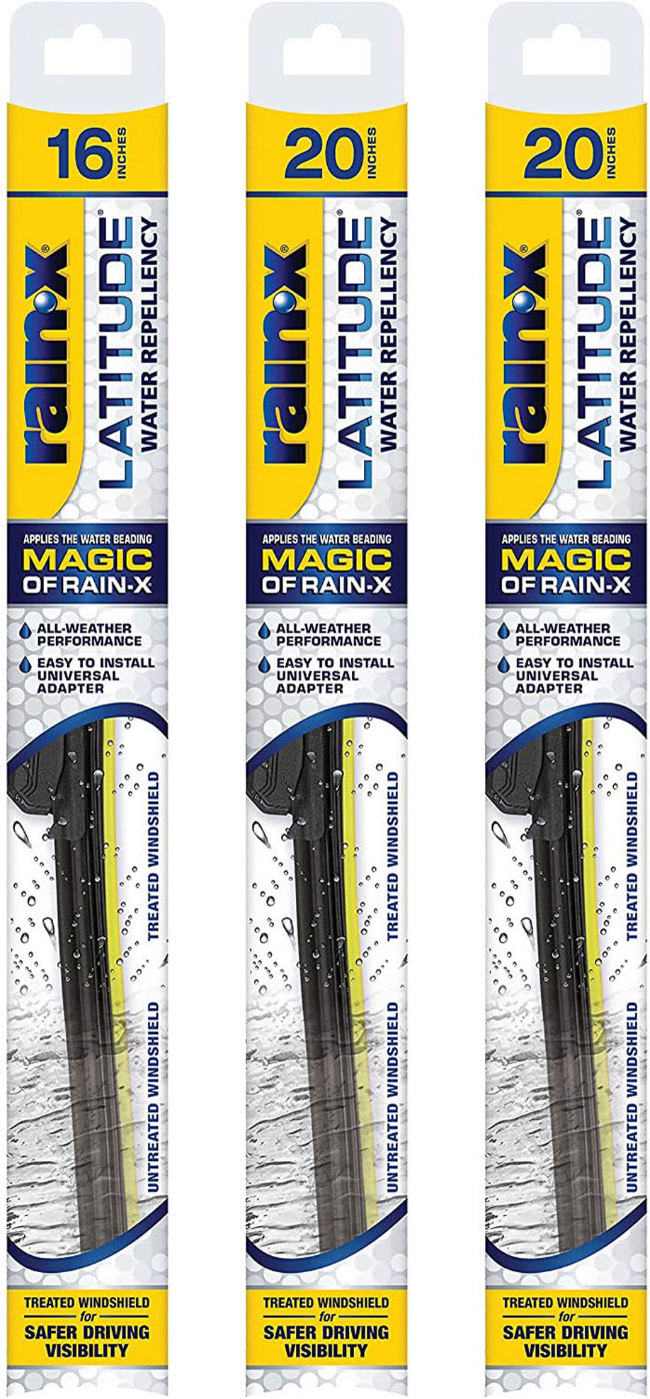 Rain-X® SET-R495079277-2-FRO Front and Rear Wiper Blade, Frameless