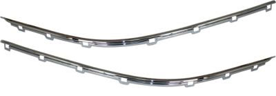 Replacement Bumper Trim Chrome, Front, Driver & Passenger Side, Outer, 1-year unlimited-mileage warranty SET-REPB763703