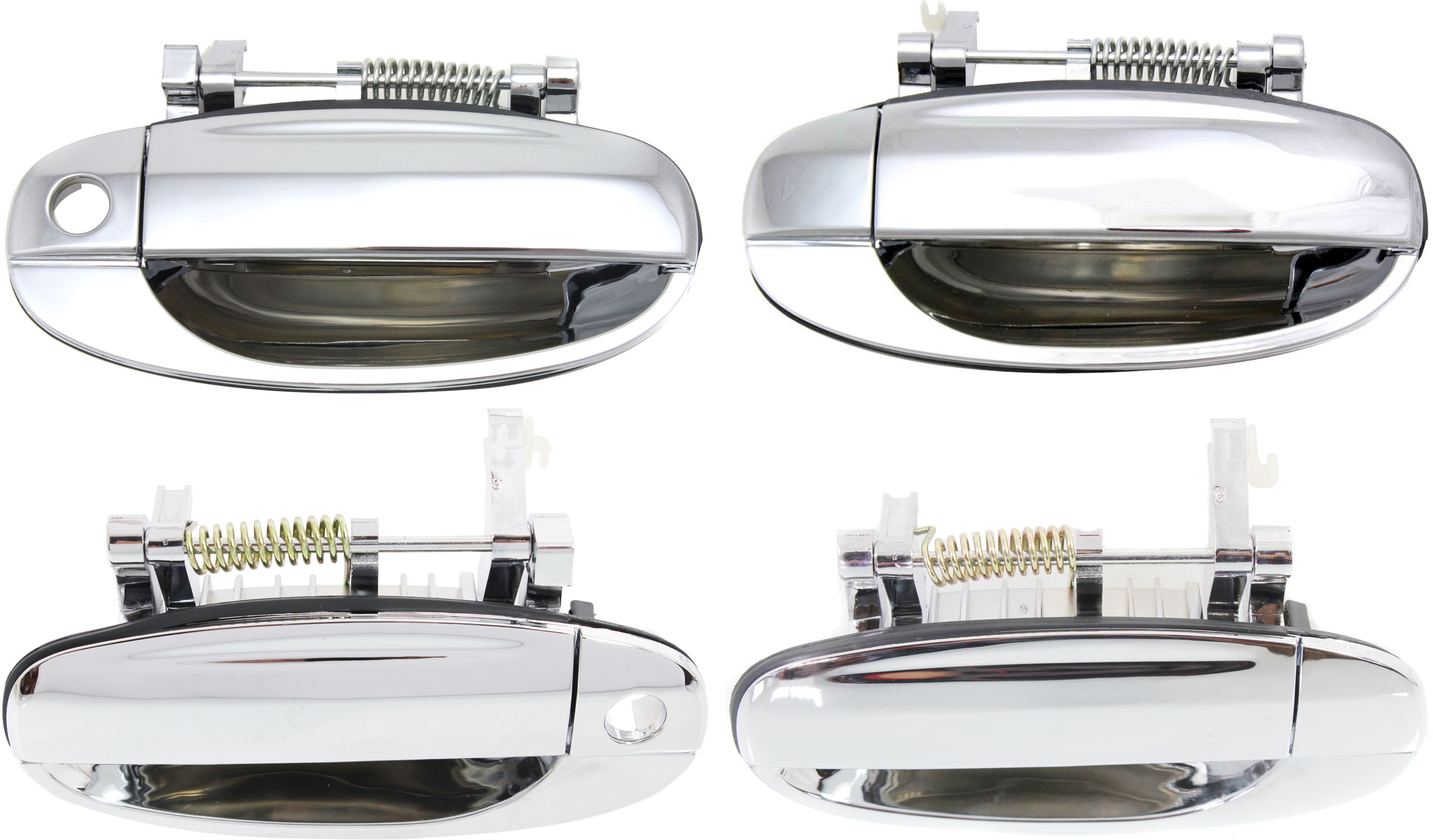 Replacement Exterior Door Handle Chrome, Front & Rear, Driver Passenger Side, 1-year unlimited-mileage warranty SET-REPC462173C-4