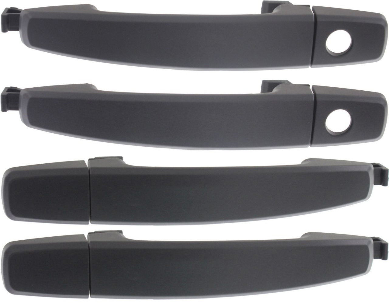 Replacement Exterior Door Handle Primed, Front & Rear, Driver Passenger Side, 1-year unlimited-mileage warranty SET-REPC462510-4
