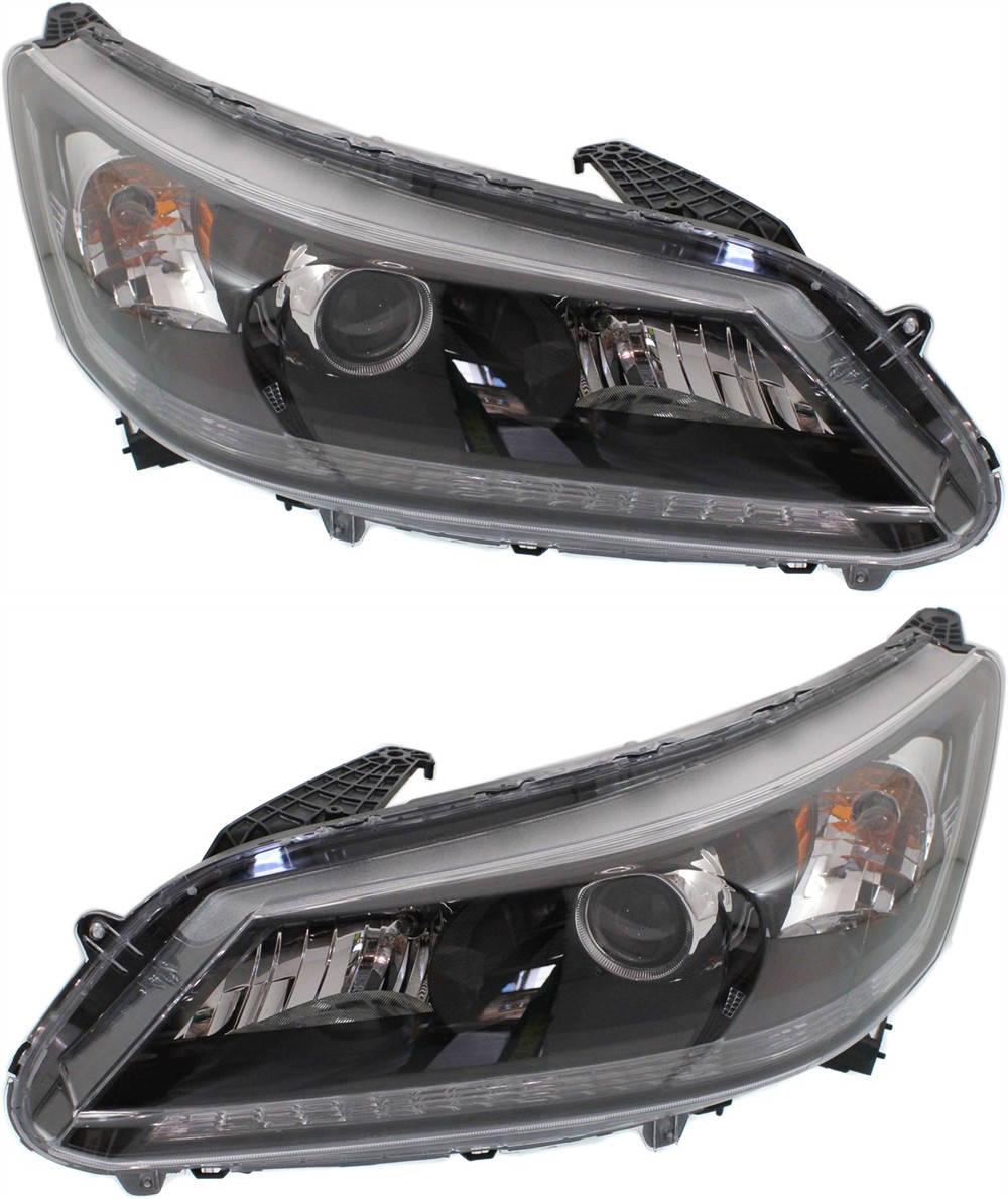 Replacement® 2015 Honda Accord Sport 4 Cyl 2.4L - Driver and Passenger Side Halogen Headlight, With bulb(s), Sedan, OE Replacement, CAPA Certified SET-REPH100321Q
