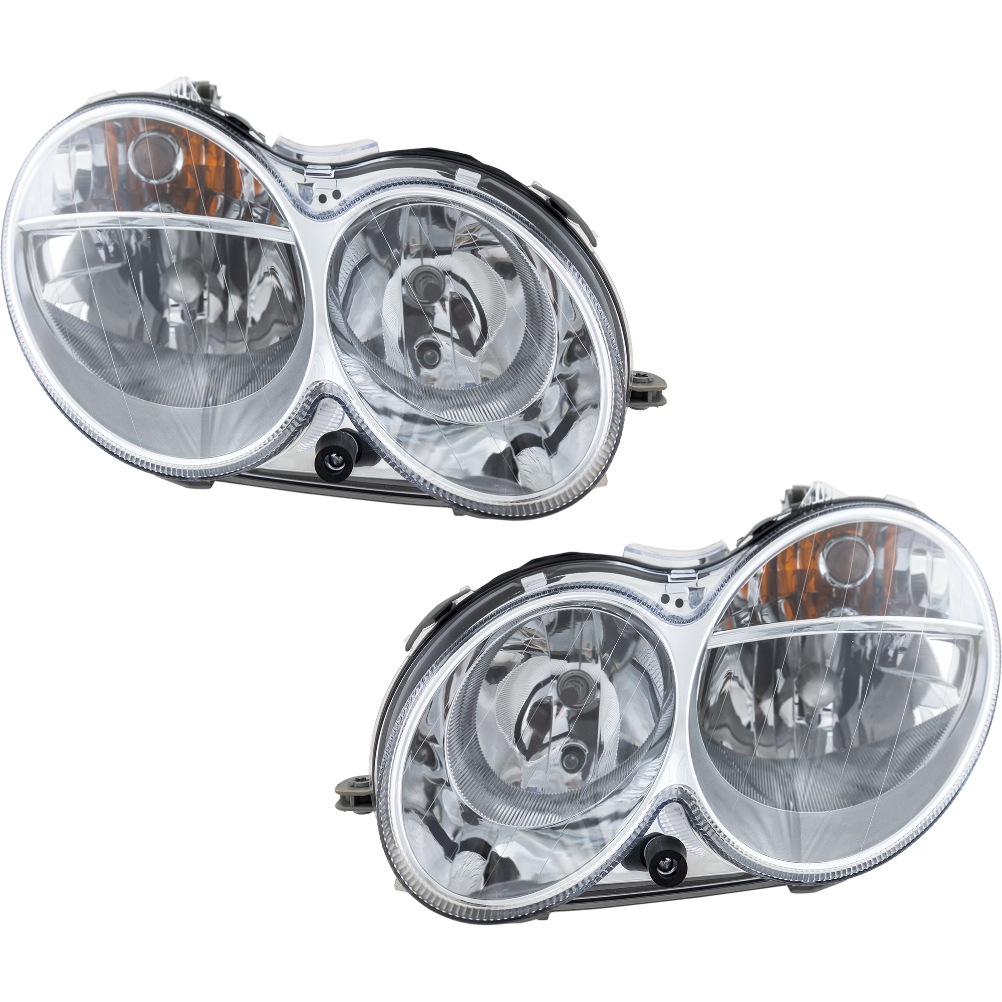 Replacement® 2006 Mercedes Benz CLK350 - Driver and Passenger Side Halogen Headlight, With bulb(s), Production Date Up To March 31 2006, OE Replacement, CAPA Certified SET-REPM100375Q