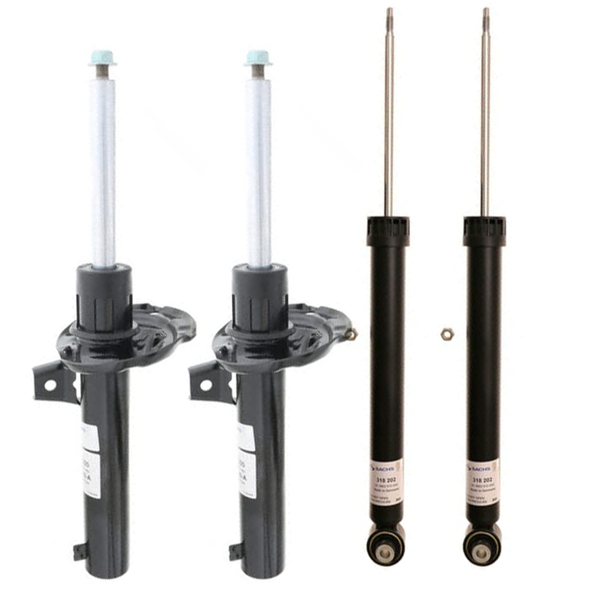 Sachs Shock Absorber & Strut Assembly Bare Strut, Front Rear, Driver Passenger Side, 1-year limited warranty SET-S2318202-B