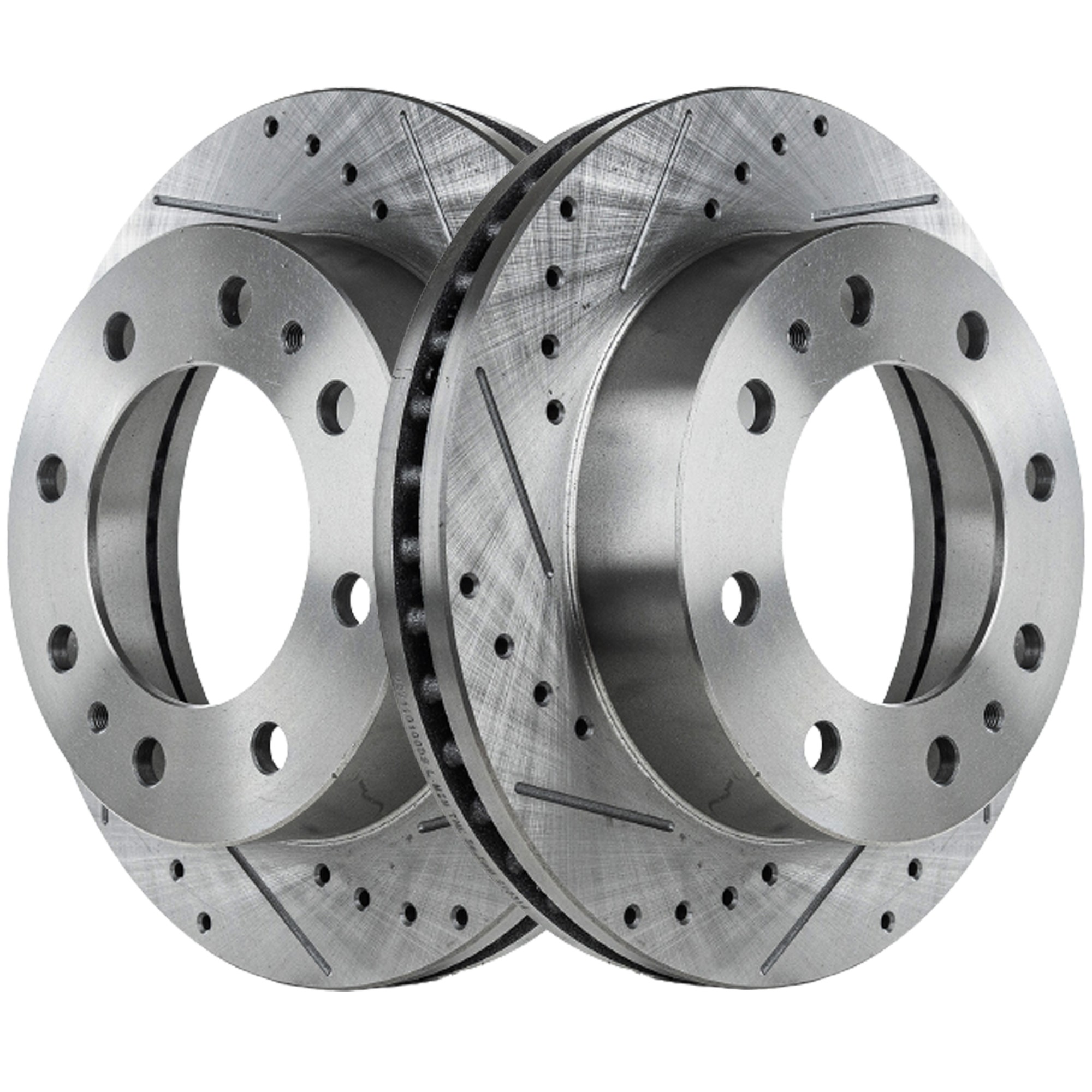 SureStop® 2001 GMC Sierra 2500 SLT - Front Brake Disc, Cross-drilled and Slotted, Vented, 8 Lugs, 324.87 mm, Pro-Line Series SET-STPC27110100DRS2