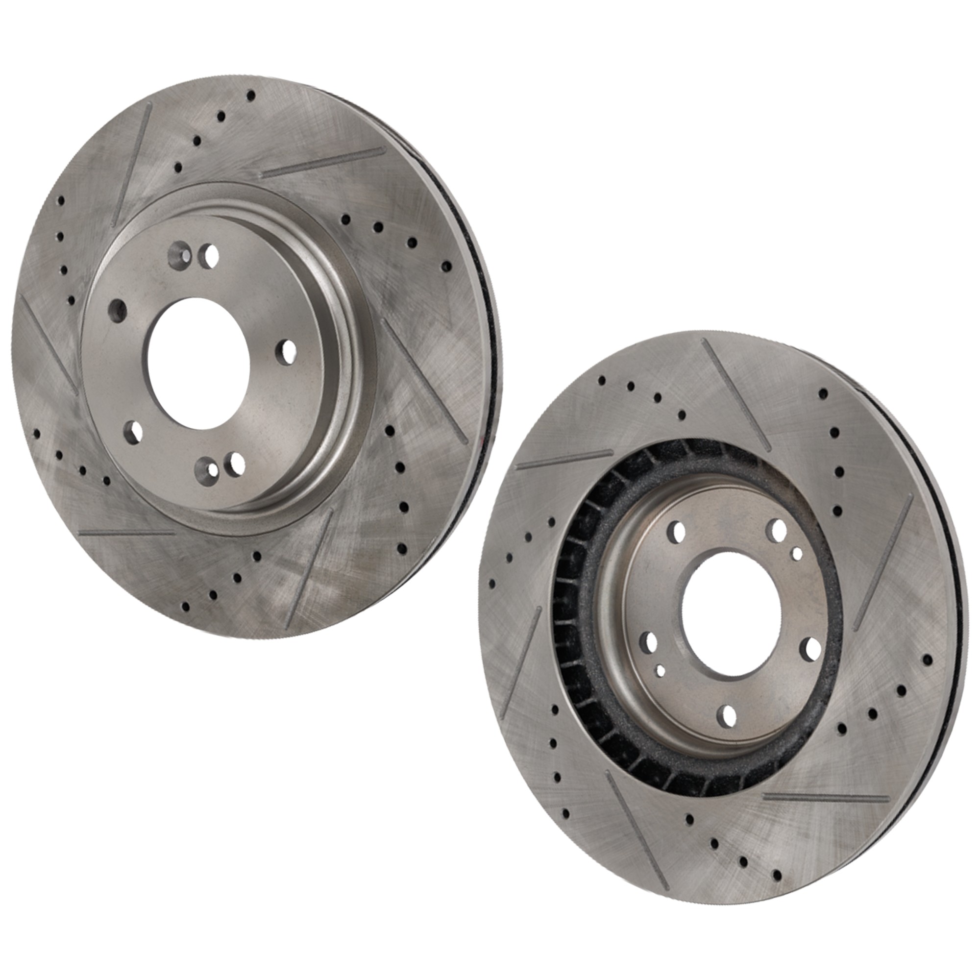 SureStop® 2016 Hyundai Sonata Base 4 Cyl 2.4L - SureStop Front Brake Discs, Cross-Drilled and Slotted, Vented, 5 Lugs, 12.01 in. Disc Diameter, 305mm Front Disc, Pro-Line Series SET-STPH27110072DRS2