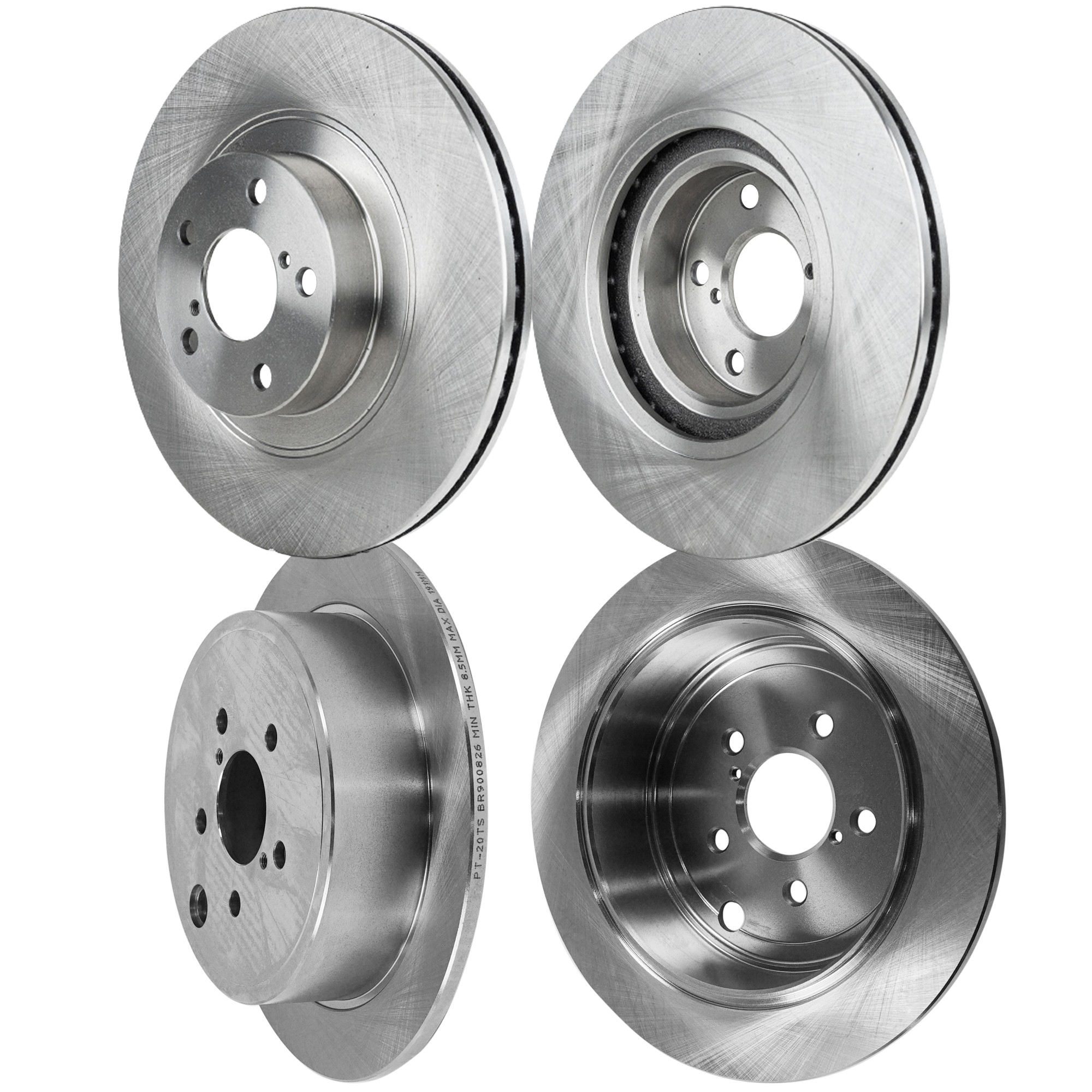 2014 Subaru Legacy Front and Rear Brake Disc, Plain Surface, Vented - Front; Solid - Rear, 5 Lugs, Pro-Line Series SET-STPS27110004-4-A by SureStop® 