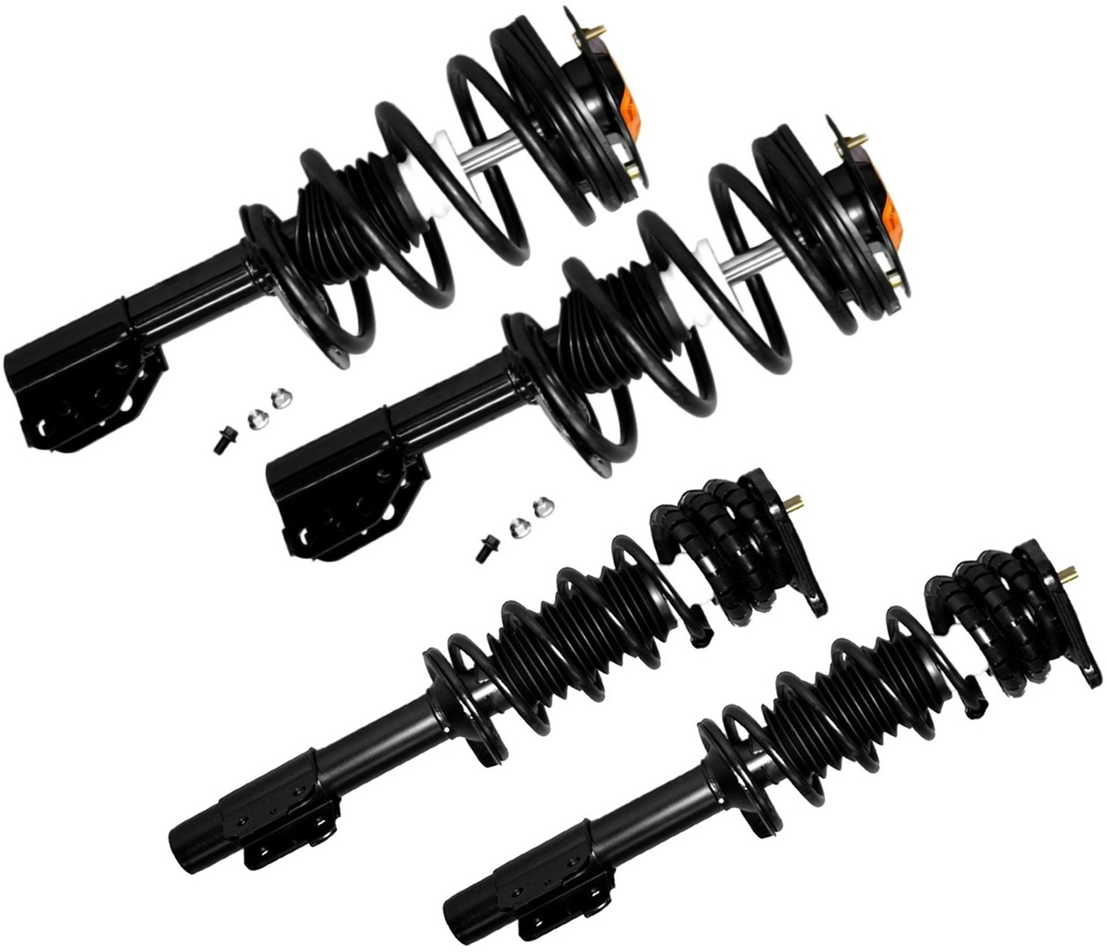 Monroe® SET-TS171672-C Front and Rear, Driver and Passenger Side Fully Loaded Strut, FWD, Quick-strut Series