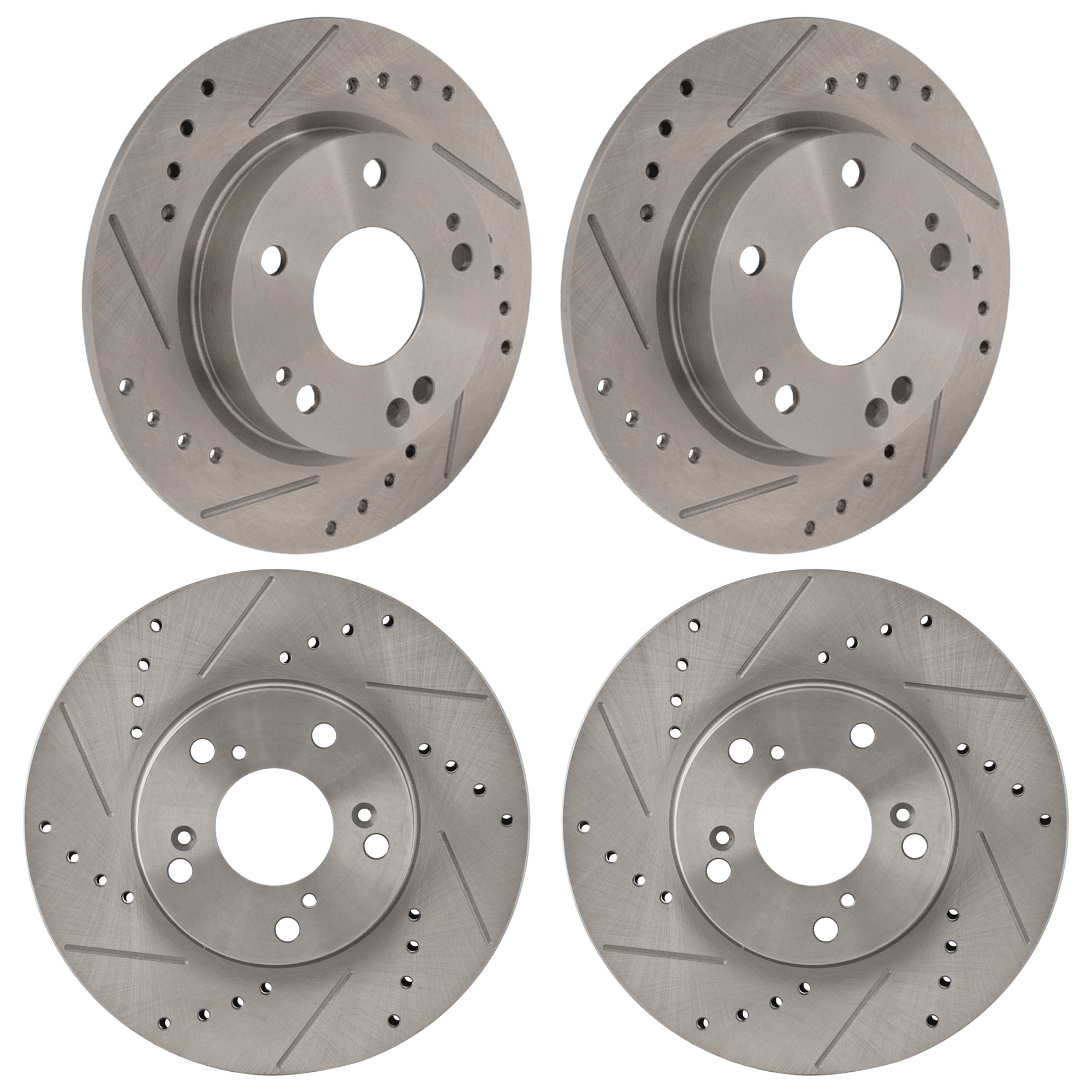 JC Whitney® Front and Rear Brake Disc, 4-Wheel Set, Cross