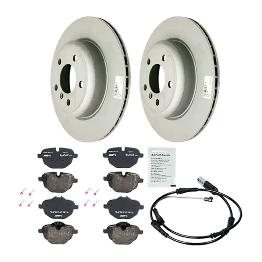 2-Wheel Set Rear Brake Disc and Pad Kit, 330 mm