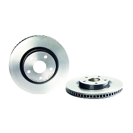 Front, Driver or Passenger Side Brake Disc, Plain Surface, Vented, 5 Lugs