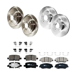 4-Wheel Set Front and Rear Brake Disc and Pad Kit