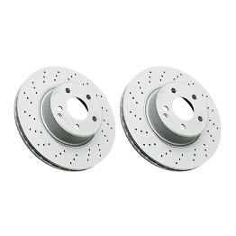 2 Front Brake Disc, Cross-Drilled, Vented