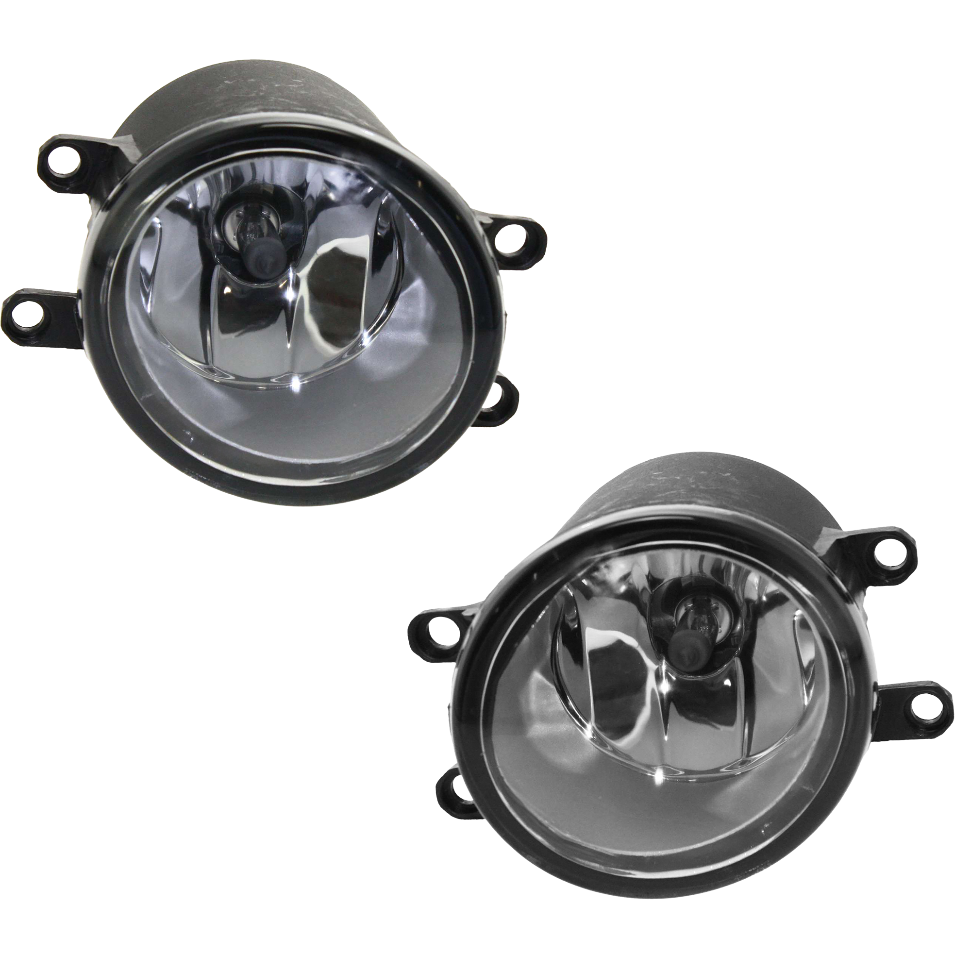 Replacement Front, Driver and Passenger Side Fog Lights, With bulb(s), Halogen