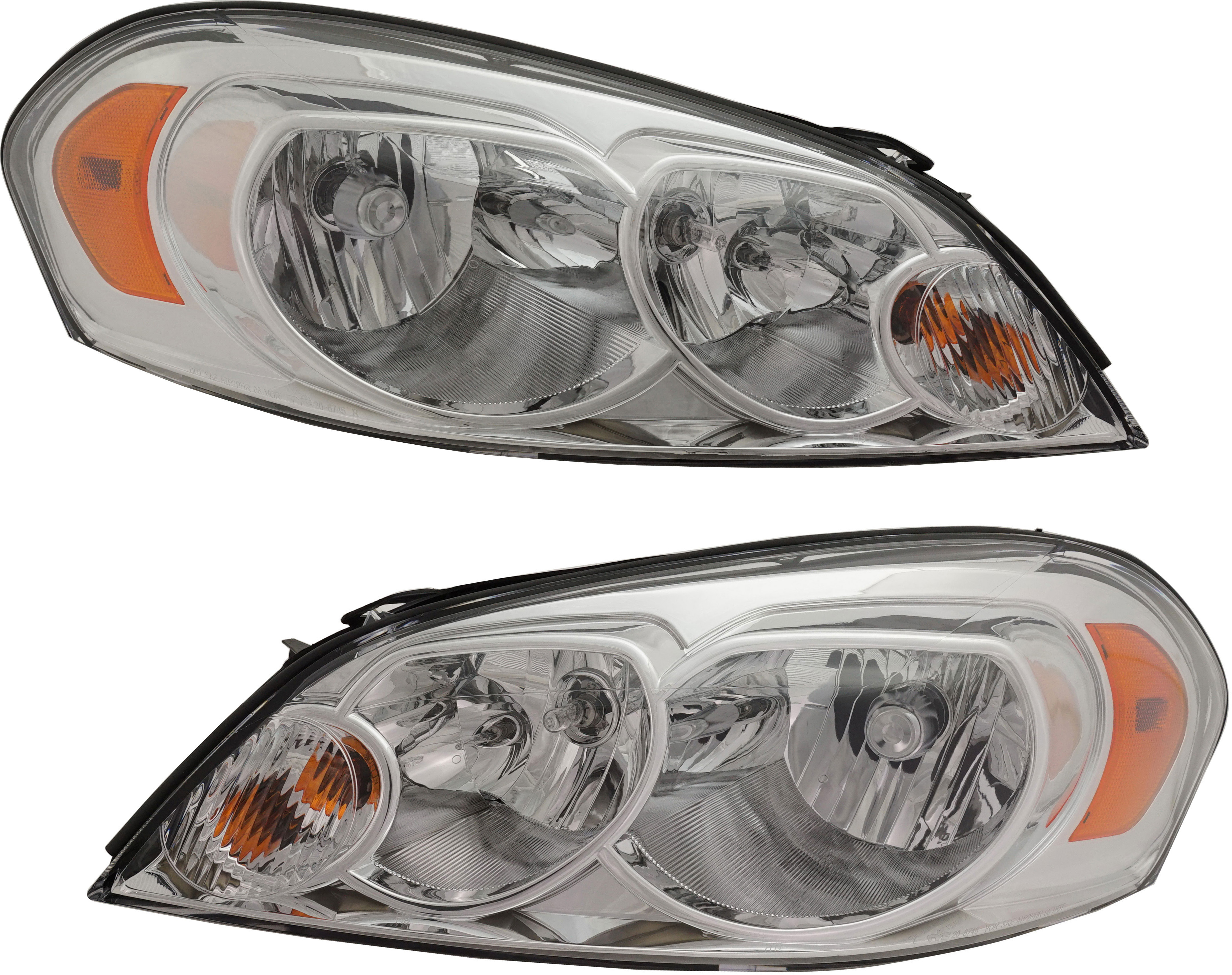 Replacement Driver and Passenger Side Headlights, with Bulbs, Halogen