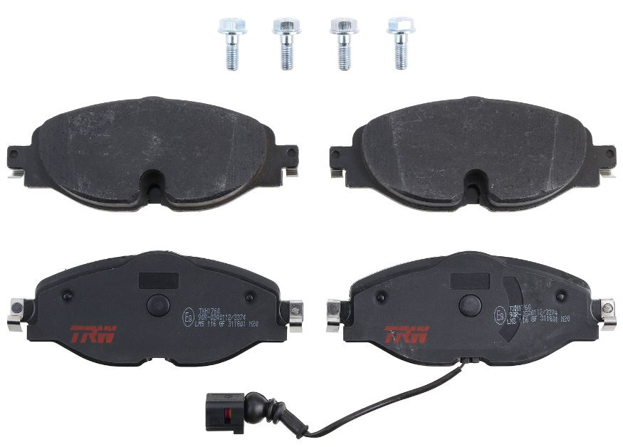 TRW® TXH1760 Front 2-Wheel Set Semi-Metallic Brake Pads, Premium Braking Series