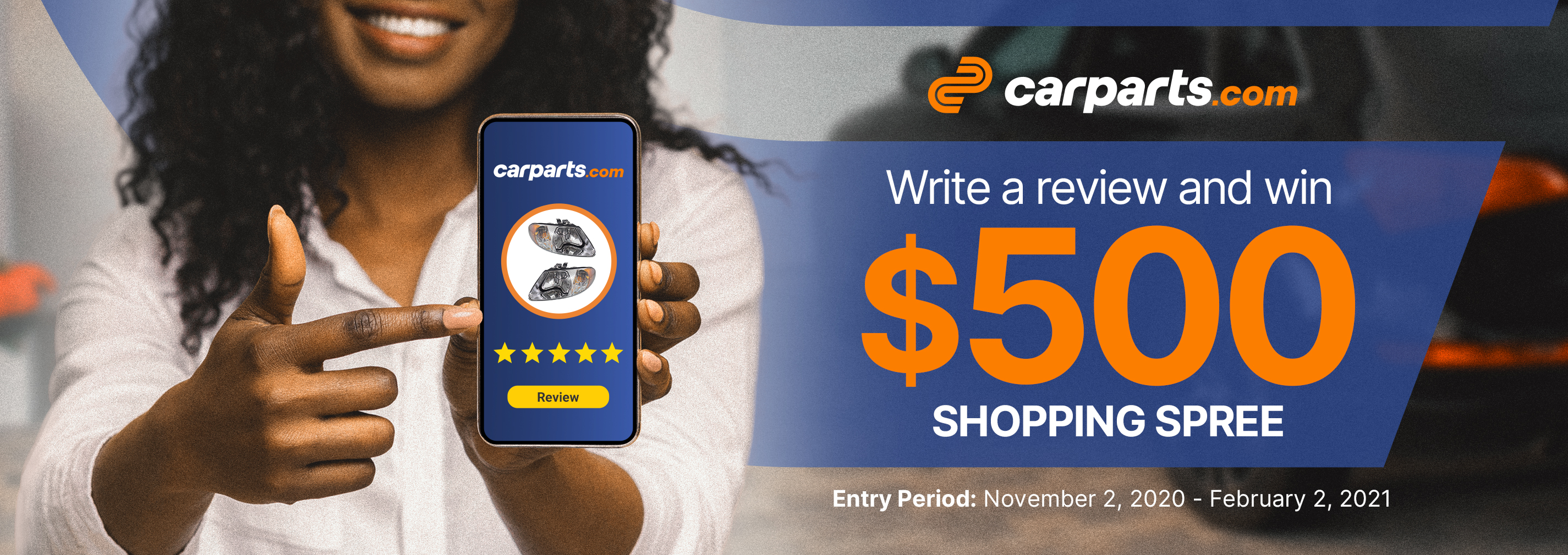 CarParts.com Silver Anniversary Sale Desktop Heroshot