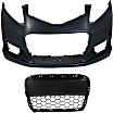Replacement® 2012-2013 Honda Civic - Front Primed Bumper Cover Kit, includes Bumper Grille KIT-020418-52