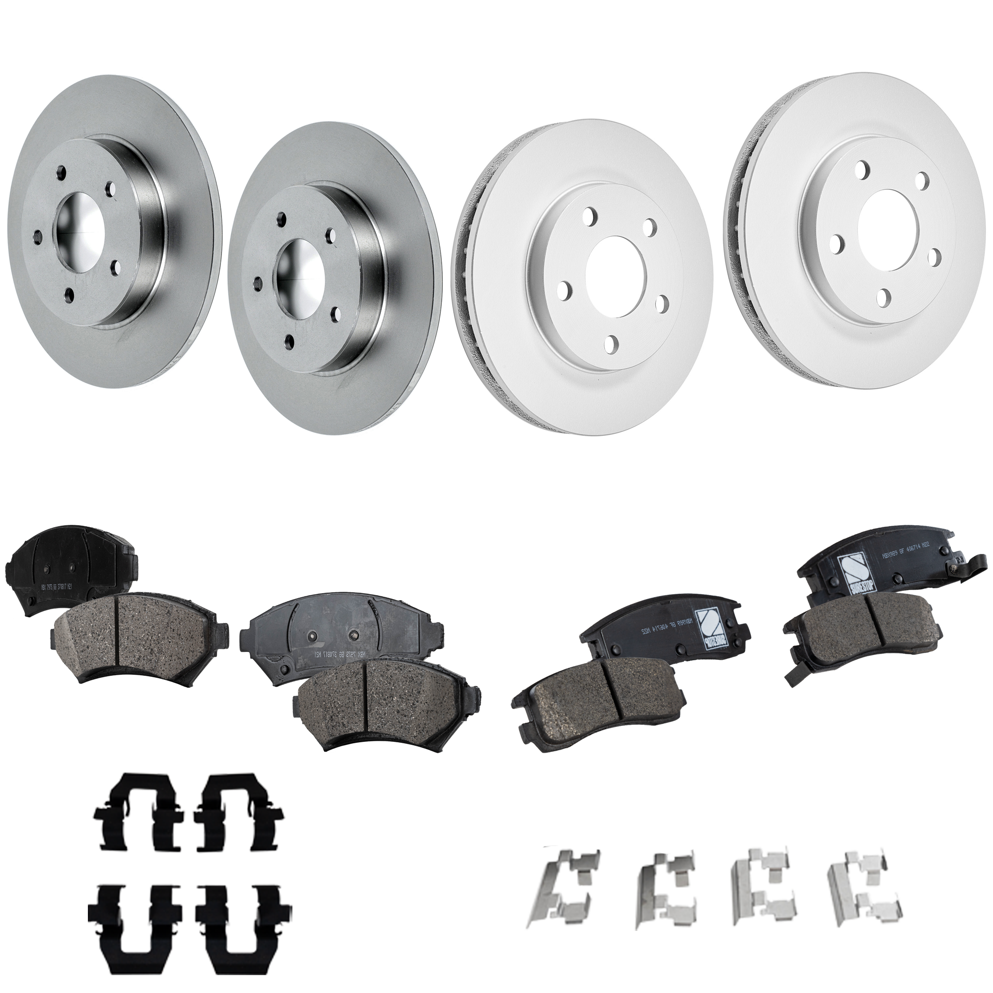 SureStop&reg; &ndash; KIT-092921-2354 4-Wheel Set Front and Rear Brake Disc and Pad Kit